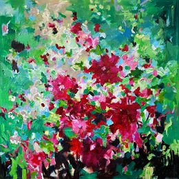 Painting, Red flowers lover, Geesien Postema