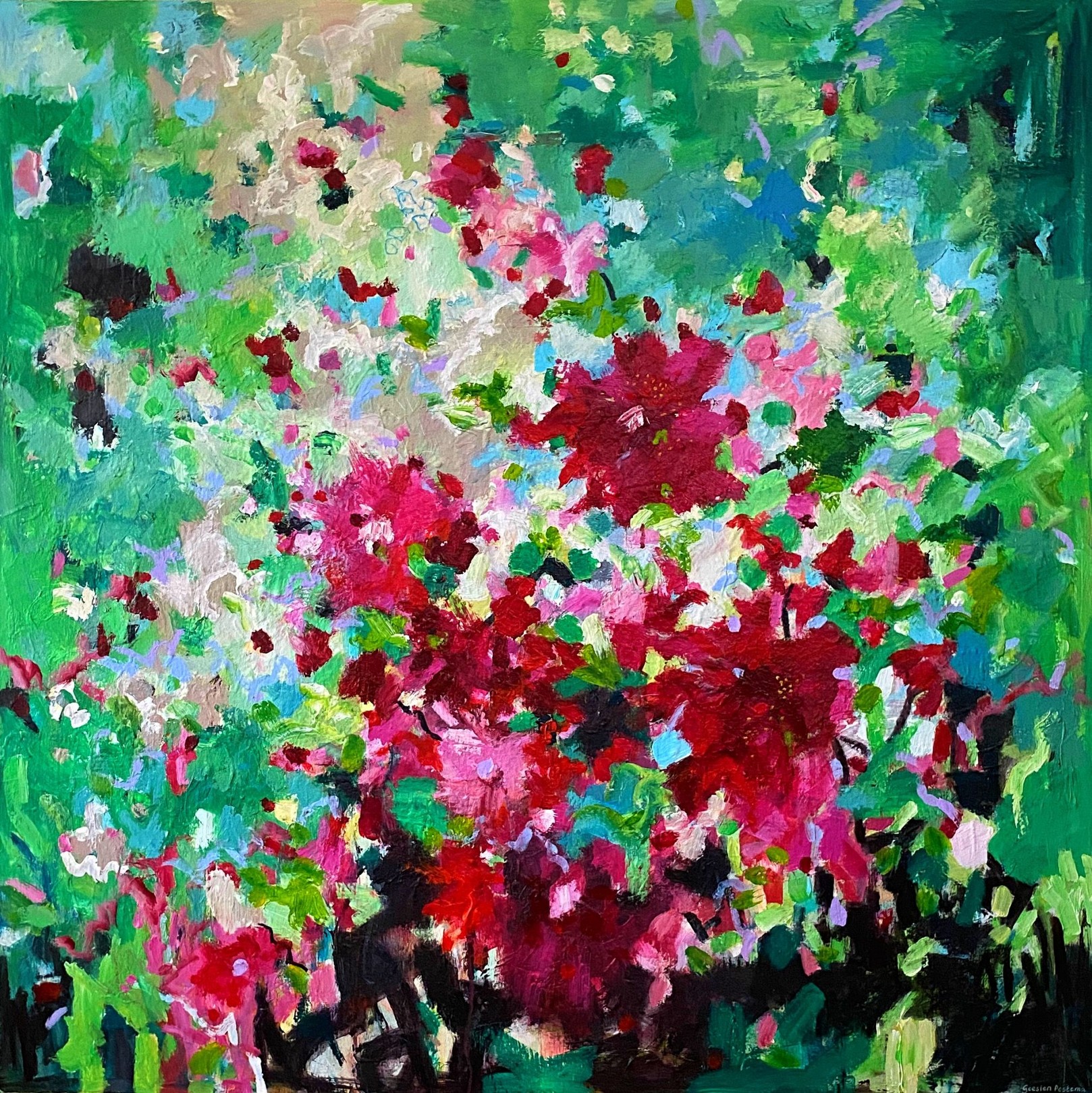 Geesien Postema, Red flowers lover Geesien Postema, Red flowers lover