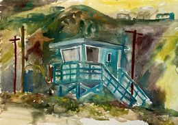 Painting, Lifeguard Tower Malibu, John Kilduff