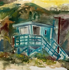 Gemälde, Lifeguard Tower Malibu, John Kilduff
