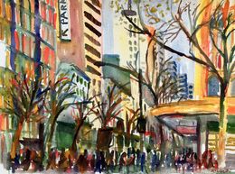 Painting, Collins Street View, John Kilduff