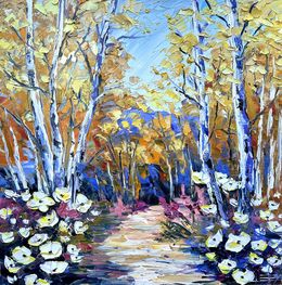 Painting, Amber Forest, Lisa Elley