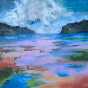 Gemälde, Low tide : abstract landscape, Luis Miguel Aparisi