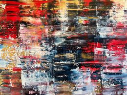 Gemälde, Blue, Red and Gold, Melanie Renshaw