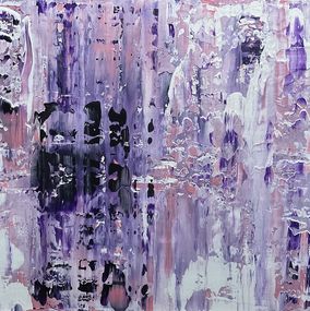 Gemälde, Violet Abstract, Melanie Renshaw