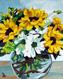 Gemälde, White & Yellow, Melinda Patrick