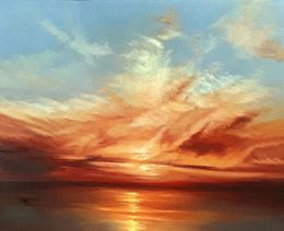 Painting, A few wispy clouds, Olena Topliss