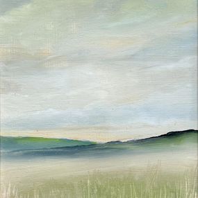 Gemälde, Open Prairie and mountains, Peter Laughton