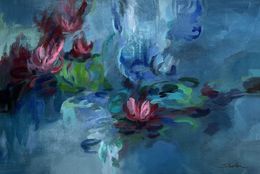 Painting, Waterlilies Evening, Silvia Vassileva