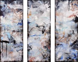 Painting, XXL Abstract Night Sky Triptych, Susan Wooler