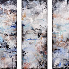 Peinture, XXL Abstract Night Sky Triptych, Susan Wooler