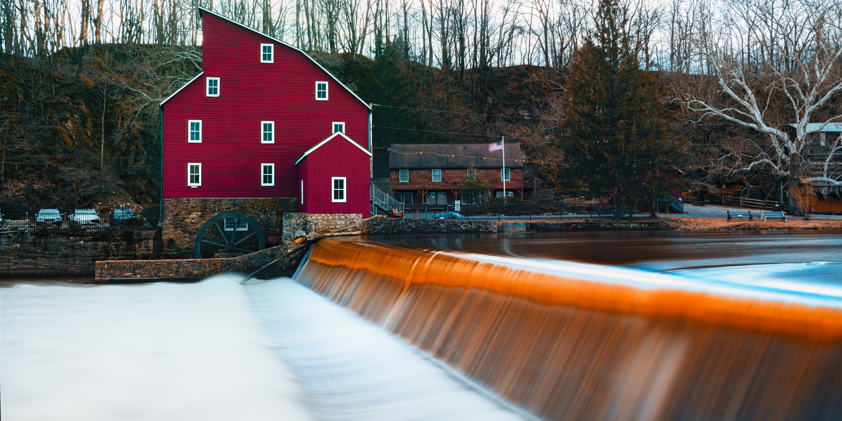 Beyti Barbaros, Red Mill with Waterfall Beyti Barbaros, Red Mill with Waterfall