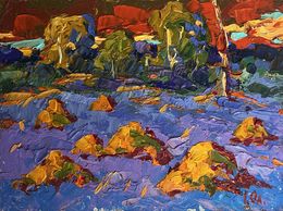 Gemälde, Warm crimson evening, Ivanyuk Oleksiy