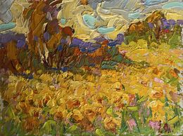 Gemälde, Huge fields of sunflowers, Ivanyuk Oleksiy