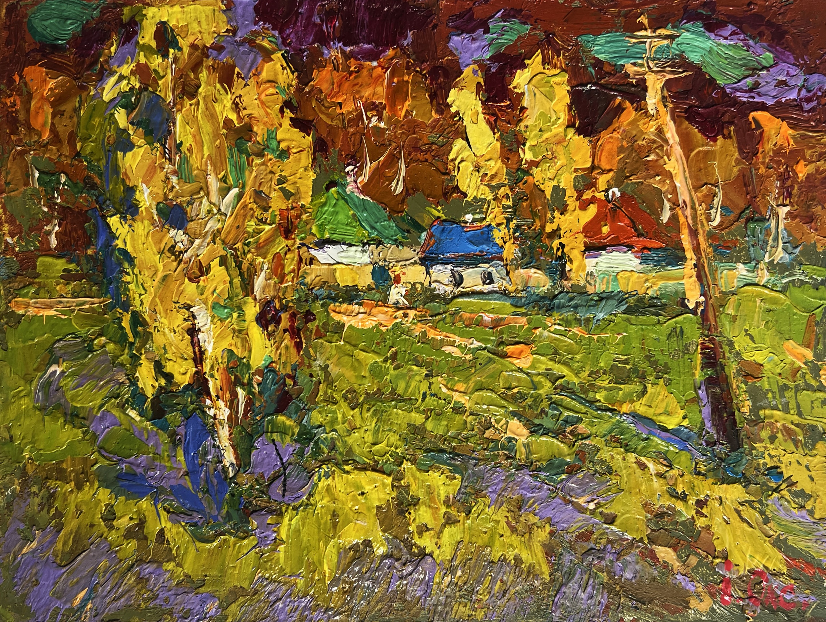 Oksana Ivanyuk, Autumn streets of the village Oksana Ivanyuk, Autumn streets of the village
