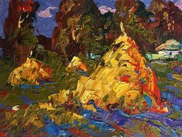Gemälde, Returning from the field in the evening, Ivanyuk Oleksiy