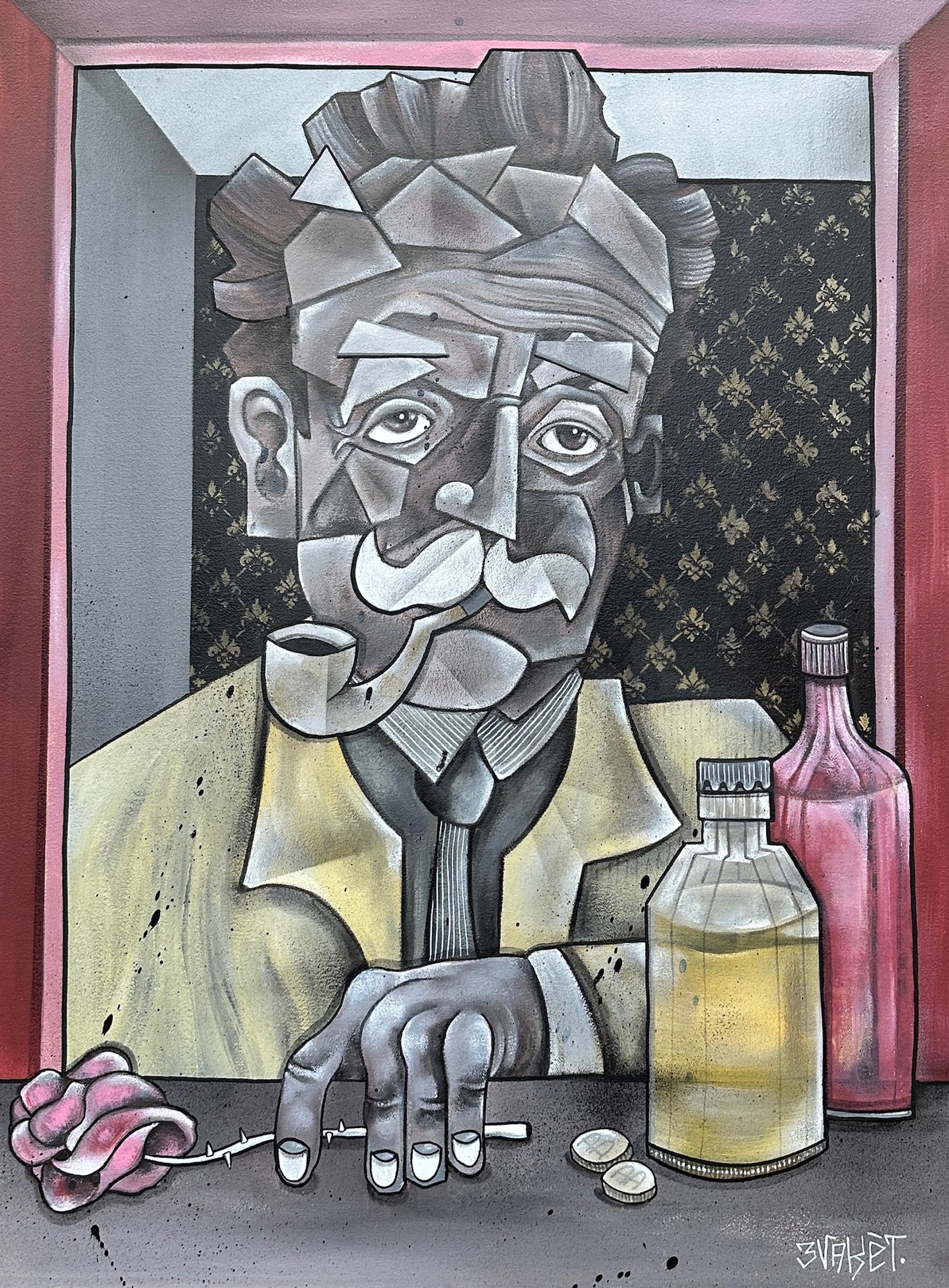 AKET, La rose et la bouteille AKET, La rose et la bouteille
