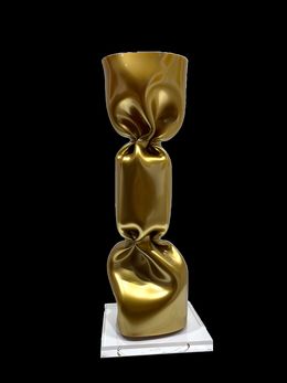 Sculpture, Wrapping Bonbon dorée, Laurence Jenkell