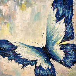 Peinture, Butterfly Pop Blue, Hani Badawi Leo