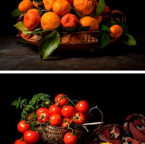 Photography, Mandarinas and Tomates con Limones, Diptych, Dora Franco