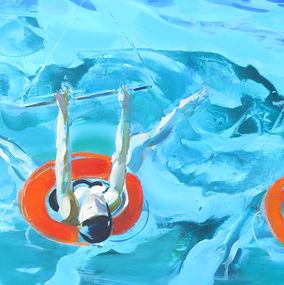 Gemälde, In the pool, Agnija Germane