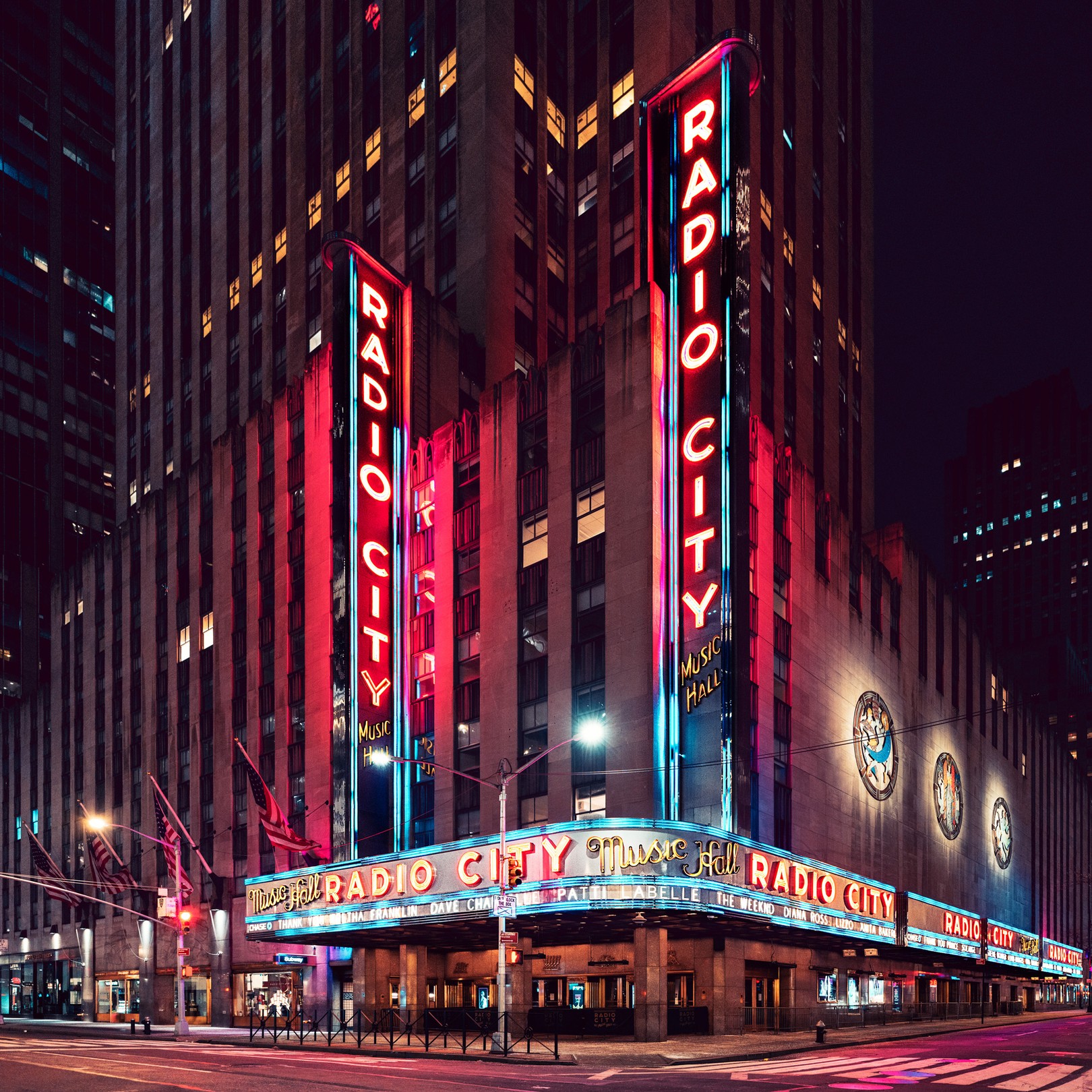 Beyti Barbaros, Radio City Music Hall at night Beyti Barbaros, Radio City Music Hall at night