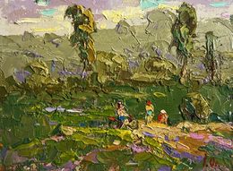 Gemälde, Summer walk outside the village, Ivanyuk Oleksiy