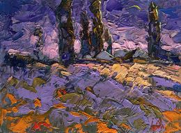 Gemälde, Pink sunset on a cold day, Ivanyuk Oleksiy