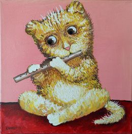 Gemälde, Flutist, Rakhmet Redzhepov (Ramzi)