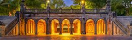 Photography, Panoramic view of Bethesda Terrace in New york City, Central Park at Night, Beyti Barbaros