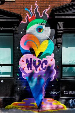 Photography, Ice Cream, Street Art Mural from New York City, Beyti Barbaros