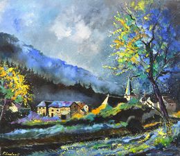 Painting, A village in my countryside, Pol Ledent