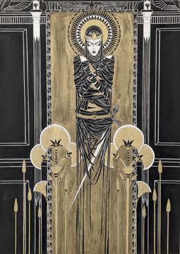 Fine Art Drawings, Denderah the eternal sphinx of rest, Orphné Achéron