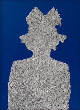Painting, Basquiat in Cobalt Blue, David Paul Kay