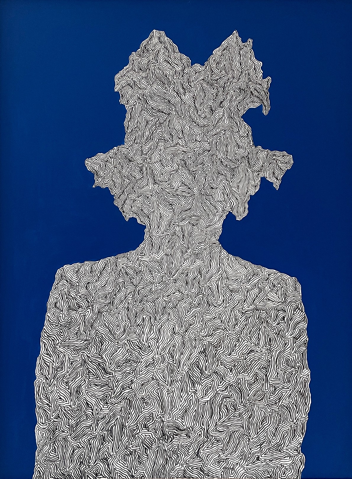 David Paul Kay, Basquiat in Cobalt Blue David Paul Kay, Basquiat in Cobalt Blue