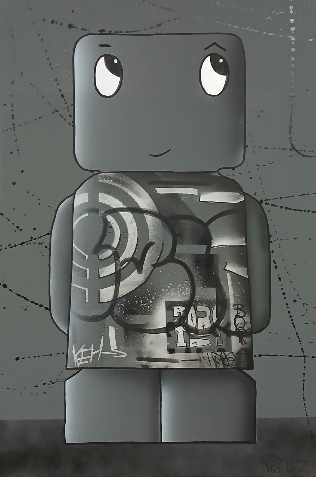 PRAB'Z, Tableau Roboïde noir S PRAB'Z, Tableau Roboïde noir S