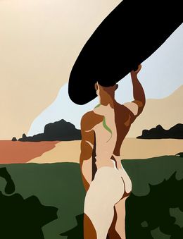 Gemälde, La surfer, Michel Das