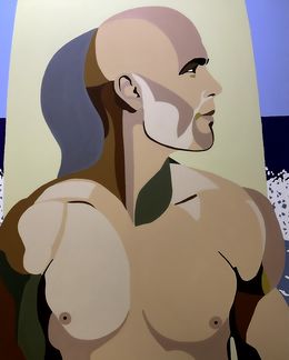 Gemälde, Portrait de surfeur, Michel Das