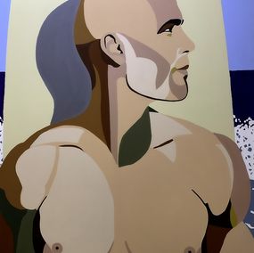 Gemälde, Portrait de surfeur, Michel Das