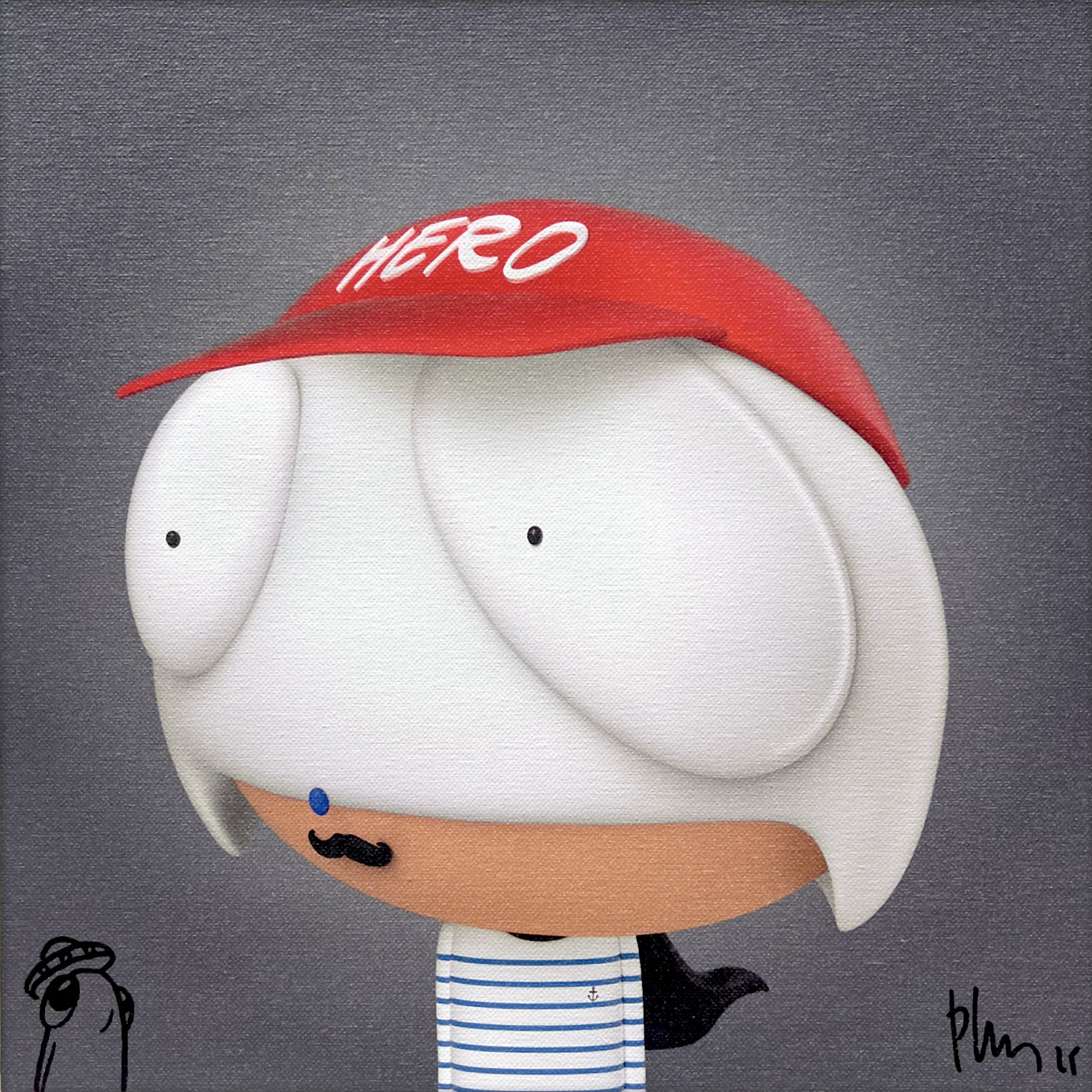 Edgar Plans, Lil Heroes #3493 (Unique with drawing) Edgar Plans, Lil Heroes #3493 (Unique with drawing)