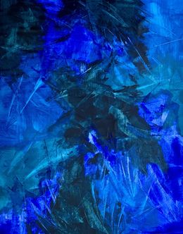 Peinture, Blue Abstract no. 3024 Beyond the sea, Anita Kaufmann