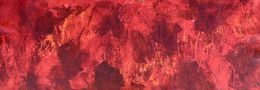 Painting, Terra Mystica no. 6621 large red abstract, Anita Kaufmann