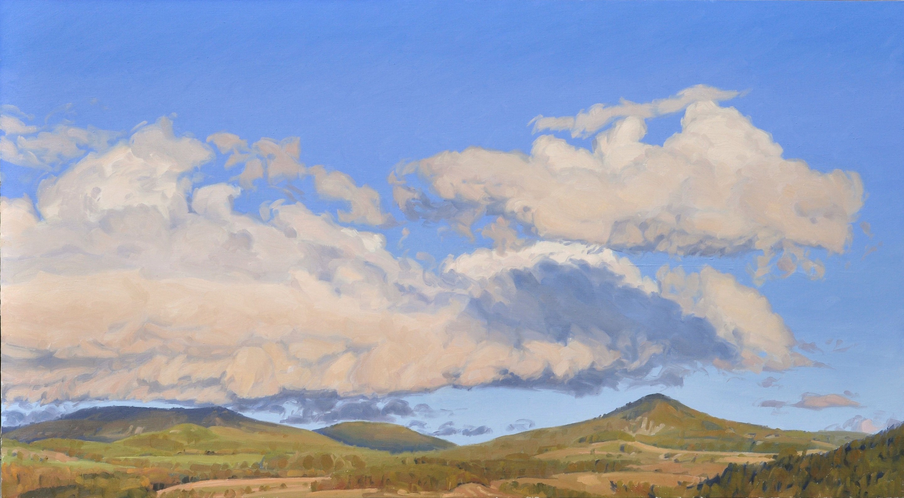 Anne Baudequin, October 14, clouds on the mountains, evening light Anne Baudequin, October 14, clouds on the mountains, evening light