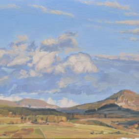 Gemälde, February 1st, sunset over the Mount Jalore, Anne Baudequin