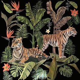 Painting, Jungle Heart Beat - Two Tigers 2, Artemisia Fine Art