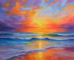 Painting, Fantasy Sunset, Behshad Arjomandi
