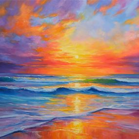 Gemälde, Fantasy Sunset, Behshad Arjomandi