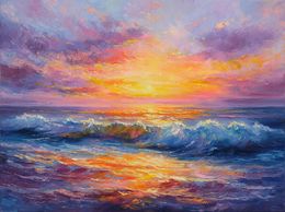 Painting, Dreamy Sunset Colors, Behshad Arjomandi