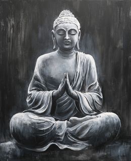 Painting, Buddha Meditation, Behshad Arjomandi