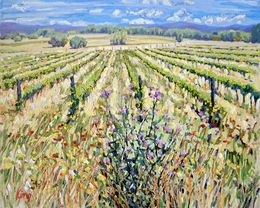 Painting, Vineyard in Sardinia, Brian King